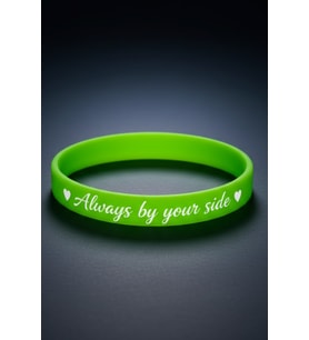 Kadın Erkek Silikon Bileklik Always By Your Side (Her Zaman Yanında) Yazılı Esnek Bileklik - Hediye