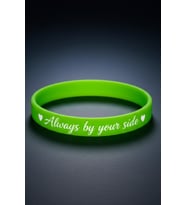 Kadın Erkek Silikon Bileklik Always By Your Side (Her Zaman Yanında) Yazılı Esnek Bileklik - Hediye