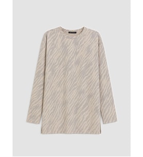 LCW EVERYDAY Kahverengi Zebra Desenli %100 Pamuklu Kadın Tunik