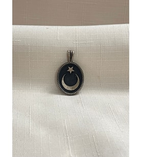 AY YILDIZ 925 AYAR GÜMÜŞ KOLYE