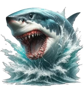 Megaladon 19 Cm Dev Köpek Balığı Resmi Araba Sticker Yapıştırması MDX4