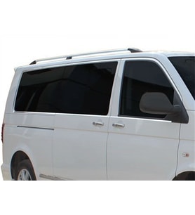 Transporter T6 Uyumlu Cam Çerçevesi 14 Parça Krom (K.Ş) Çift Sürgü 2015 Ve Sonrası