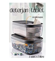 TransForMacion MultiBox Deterjan Tablet Kutusu Sürgülü Kapak 5 Litre 2 ADET 718473