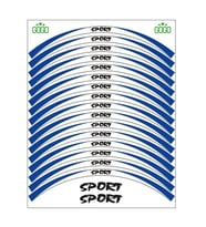 Mavi Beyaz Sport Reflektörlü 1 Set Jant Şeridi