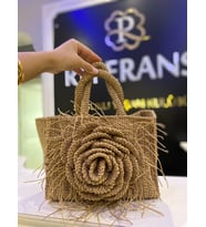 TOTE BAG GÜL DETAYLI  ÇANTA