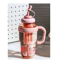 Bıgmug Ice Cream Tritan Pipetli Suluk Detoks Matara 1300 ML