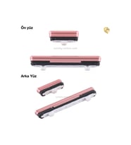 Samsung Galaxy S10 E ile Uyumlu Tuş Takımı Pembe Düğme seti tuş takımı buton açma-kapama düğmesi
