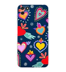 PrintiFy Huawei Y5P ile Uyumlu Retro Color 3  Kamera Korumalı Şeffaf  Kılıf