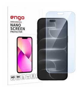 Apple iPhone 18 Pro İle Uyumlu Ekran Koruyucu A3714 Nano Parlak 9H Kırılmaz Esnek Cam Çizilmeye Dayanıklı Şeffaf