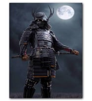 Cakatablo MDF (Ahşap) Tablo Ay Savaşçısı Japon savaşçı