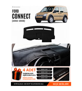 FORD CONNECT (2002-2008) Uyumlu Torpido Örtüsü Torpido Kılıfı - Siyah