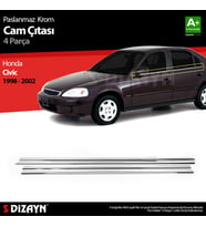 Honda Civic Krom Cam Çıtası 4 Prç 1998-2002