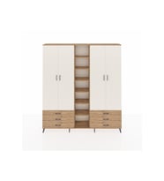 Arges Dolap 13 Raflı 6 Çekmeceli 2 Askılı 220x30x243 Çam-Aytaşı/Çam