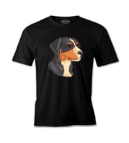A Cute Dog Illustration Siyah Erkek Tshirt
