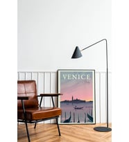 Çerçeve Görünümlü 30x42 cm MDF Tablo, İtalya Venice Temalı