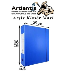 Mavi Arşiv Ve Proje Kutusu 29x36x10cm 1 Adet Arşiv Klasörü Lastikli Plastik Arşiv Klasörü Büro Okul Sınıf