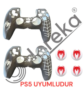 PS 5 Dualsense 2 Adet Silikon Kılıf + 4'lü Analog Koruyucu Set