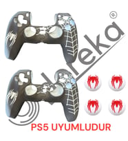 PS 5 Dualsense 2 Adet Silikon Kılıf + 4'lü Analog Koruyucu Set