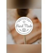 Hand Made (EL YAPIMI) Sticker 3,5 Cm 55 Adet