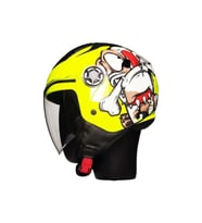 Motosiklet Yarım Camlı Çocuk Kaskı Ce Sertfikalı Abs Matreıl Motor Kaskı Dog Yellow
