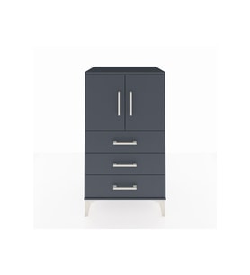 Hyperion Komodin 2 Raflı 3 Çekmeceli 2 Kapaklı 60x44x106 Antrasit-Antrasit