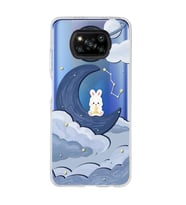 Poco X3 NFC Uyumlu Sevimli Ayıcık Desenli Şeffaf Telefon Kılıfı