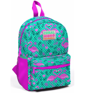 Coral High Yeşil Flamingo Baskılı Yuva, Kreş ve Günlük Sırt Çantası - Kız Çocuk