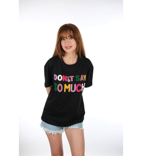 Yazılı Siyah T-shirt