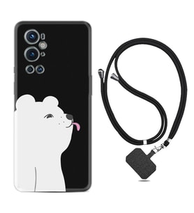 Tecno Spark 9 Pro Kılıf Silikon Boyun Askılı İpli Desenli Silikon Panda Sevimli 1738