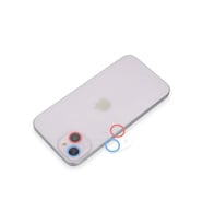Newface Apple iPhone 13 Renkli Kamera Lens Koruma Cam - Pembe-Mavi