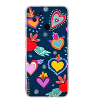 PrintiFy POCO C40 ile Uyumlu Retro Color 3  Kamera Korumalı Şeffaf  Kılıf