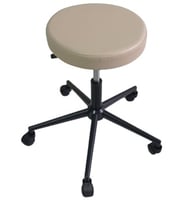 Tabure Konik Siyah Ayaklı Krom Tabure (Krem)