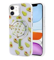 iPhone 11 Kılıf Magsafe Şarj Özellikli Tak-Çıkar Pop Soketli Tiktok Kapak (Yeşil)