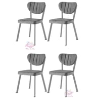 Esinti Metal Sandalye Renkli Ayak 4 Lü Set Cafe,Restaurant,Mutfak,Salon,Yemek Odası Sandalyesi