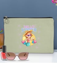 BK Gİft Yaz Temalı-2 Astarlı Portföy Çanta 30x21cm(12 Renk Seçeneği), Baskılı El Çantası, Organizer Çanta (Mint Yeşili)