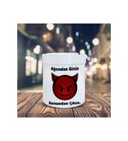 Burnundan Çıksın Espirili Emoji Baskılı Küllük Kül Tablası-30147