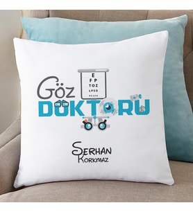 Kişiye Özel Göz Doktorlarına Özel Kare Yastık