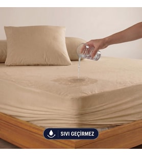 Kahverengi Sıvı Geçirmez Alez - Tek-Çift Kişilik Alez - Mikrofiber Kumaş - Fitted(Yatağı Saran) Alez - Yatak Koruyucu Alez-Çarşaf(140x200)