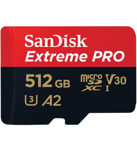 Sandisk 512 Gb Extreme Pro Microsdxc Kart + Sd Adaptörü + Rescuepro Deluxe, 200 Mb/Sn'Ye Kadar, A2 U (Çok Renkli)