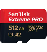 Sandisk 512 Gb Extreme Pro Microsdxc Kart + Sd Adaptörü + Rescuepro Deluxe, 200 Mb/Sn'Ye Kadar, A2 U (Çok Renkli)