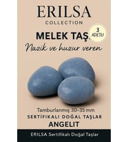 Sertifikalı Doğal Angelit Melek Taşı Kütle 3 Adetli – Huzur Veren Nazik Enerji El Taşı (Çok Renkli)