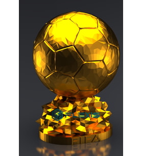 Flexıs Fıfa Ballon D'or Maketi Gold Kaplama 15 Cm Kaliteli Kaplama