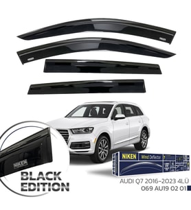 Niken Audi Q7 Black Edition Kromlu Cam Rüzgarlığı 4Lü 2016-2023 Arası Uyumlu