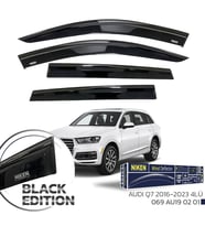 Niken Audi Q7 Black Edition Kromlu Cam Rüzgarlığı 4Lü 2016-2023 Arası Uyumlu