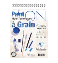 Clairefontaine Paint On Üstten Spiralli 200 Gr 20 Yp A5 Çok Amaçlı Çizim Blok / PD966217