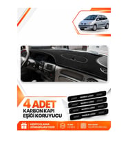 RENAULT SCENIC 1 (1996-2003) Uyumlu Ön Torpido Koruma Kılıfı Halısı - Siyah