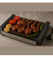 Elektrikli Izgara  BBQ Izgara  Paslanmaz Izgara  1600w  Mavi Su Dünyası (Gri)