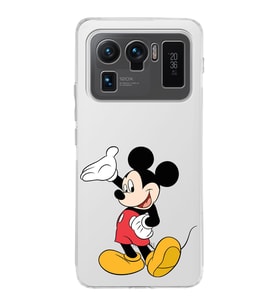 Xiaomi Mi 11 Ultra Uyumlu Kamera Korumalı Kapak Mickey Mouse Tasarımlı Şeffaf Silikon Kılıf