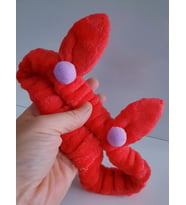 MAGRİB tavşan kulaklı peluş saç bandı (Kırmızı)