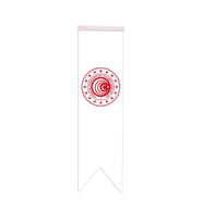 Masa Üstü Kırlangıç Ticaret Bakanlığı Bayrağı - 8x30cm Çift Taraflı Saten Kumaş